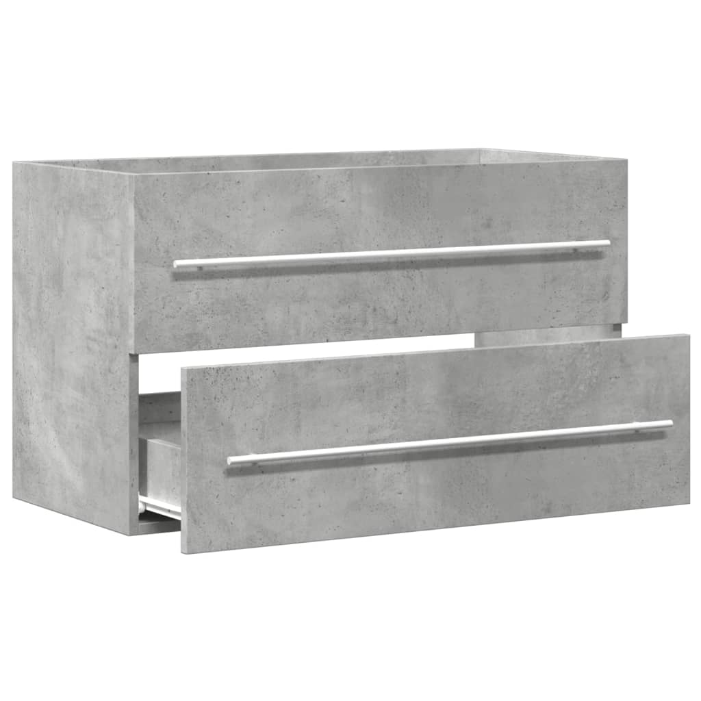 Mobile Lavabo Grigio Cemento 80x38,5x48 cm in Truciolato | homemem39