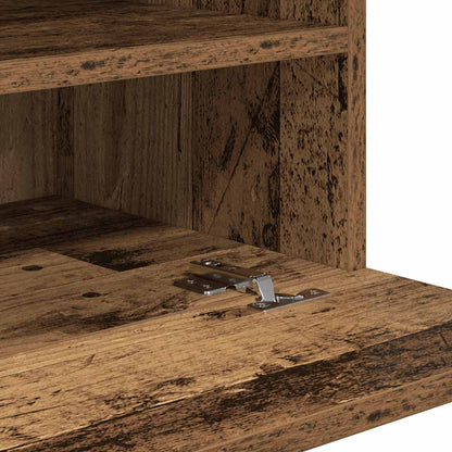 Mobili da parete con luci LED per TV 2pz Legno Vecchio 40x30x60,5 cm - homemem39