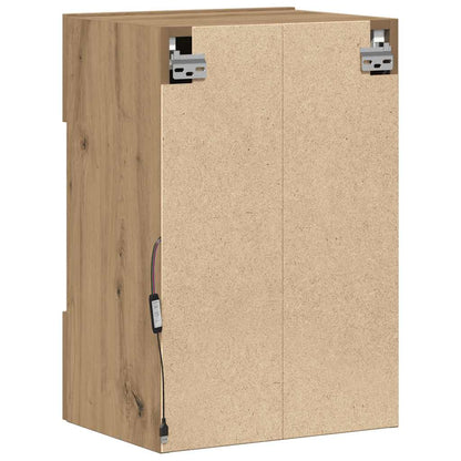 Mobili da parete con luci LED per TV 2pz Rovere Artigianale 40x30x60,5cm - homemem39