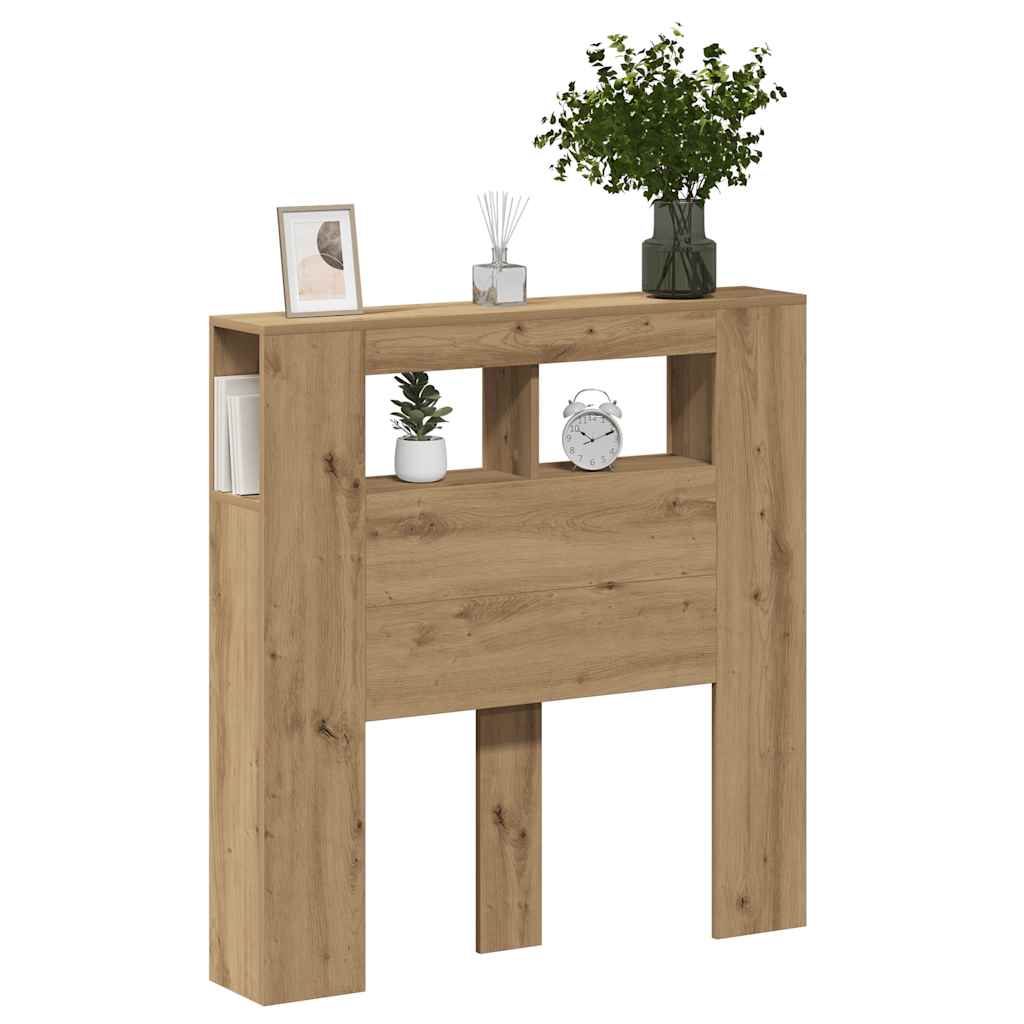 Testiera LED Rovere Artigianale 100x18,5x103,5 cm Multistrato