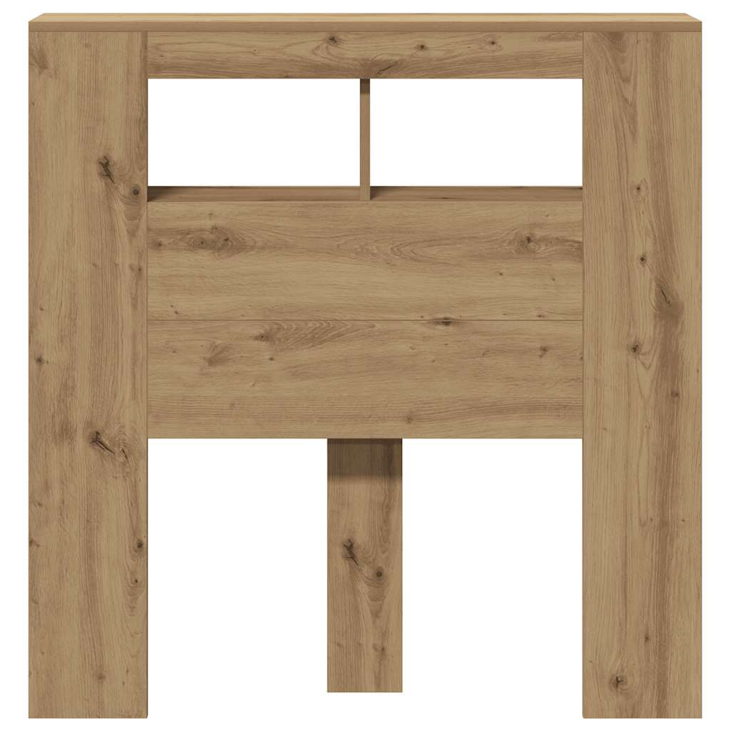 Testiera LED Rovere Artigianale 100x18,5x103,5 cm Multistrato