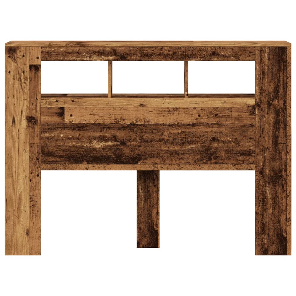 Testiera LED Legno Antico 140x18,5x103,5 cm Legno Multistrato - homemem39