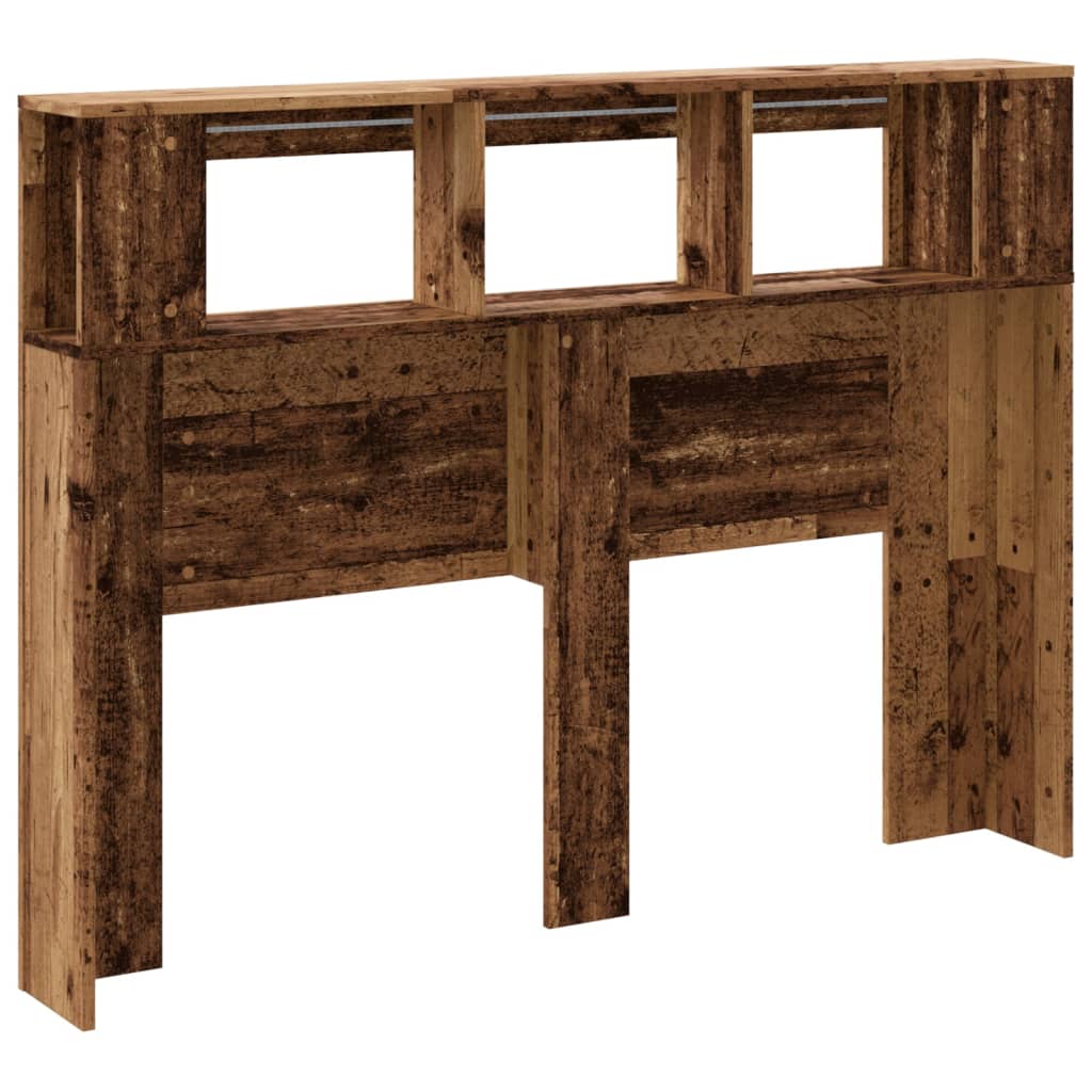 Testiera LED Legno Antico 140x18,5x103,5 cm Legno Multistrato - homemem39