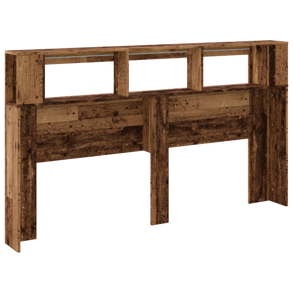 Testiera LED Legno Antico 180x18,5x103,5 cm Legno Multistrato - homemem39