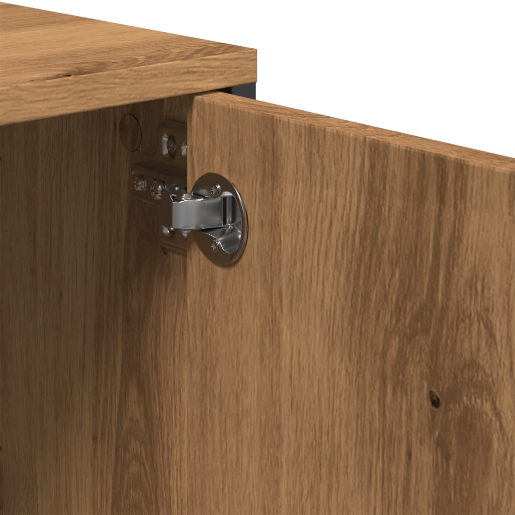 Mobile TV Cassetto Rovere Artigianale 200x25x44cm in Truciolato - homemem39