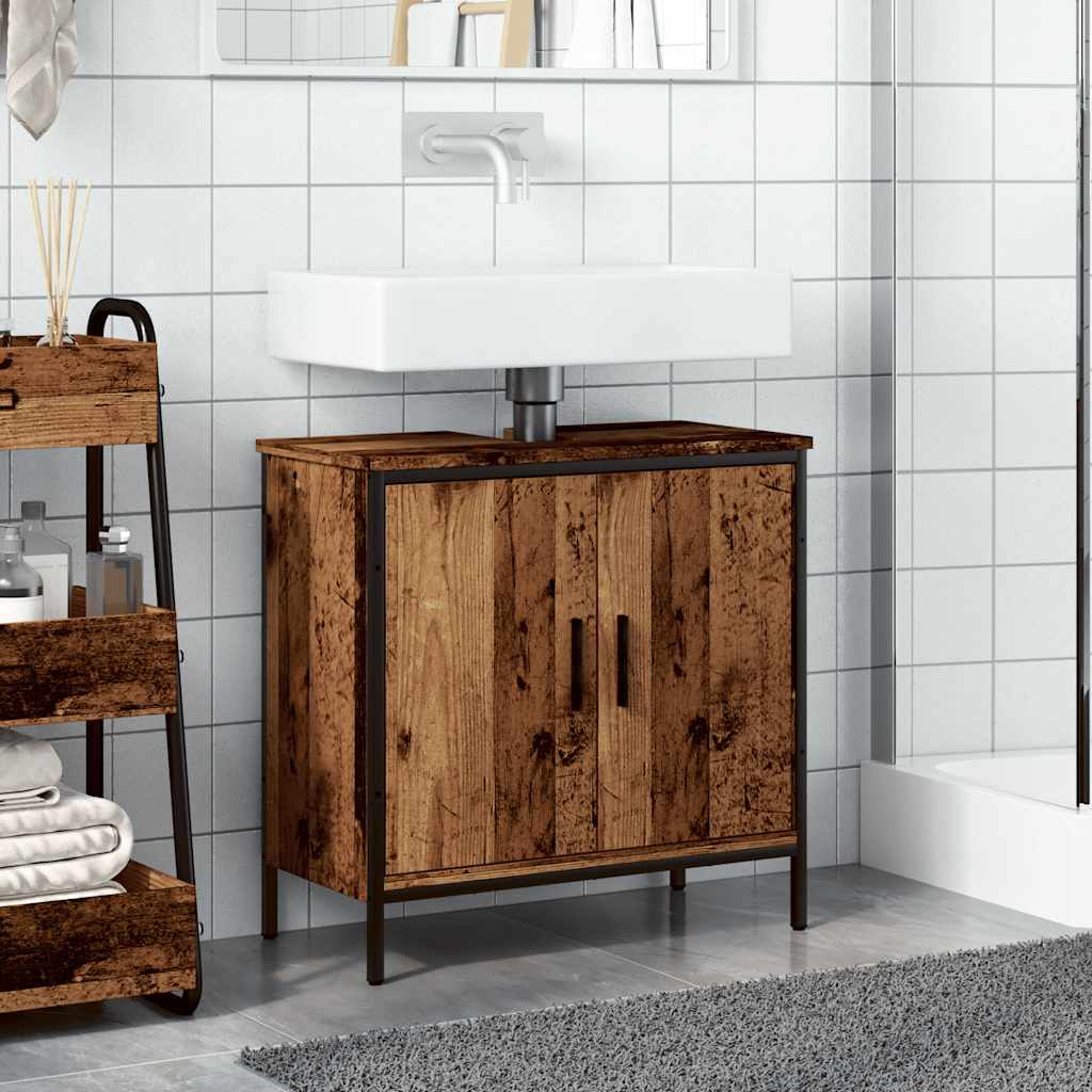 Mobile Sottolavabo Legno Antico 60x30x60 cm Legno Multistrato | homemem39