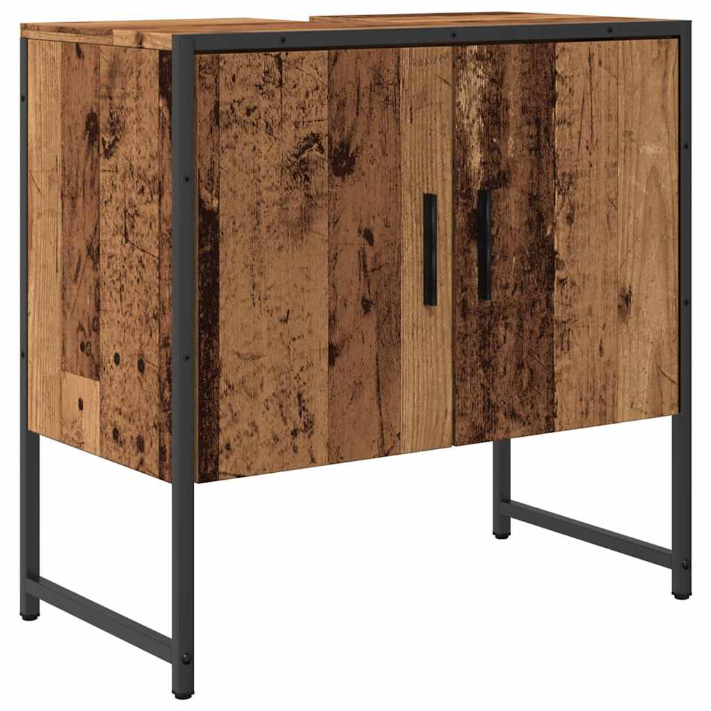 Mobile Lavabo Bagno Legno Antico 60x33x60 cm Legno Multistrato | homemem39