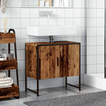 Mobile Lavabo Bagno Legno Antico 60x33x60 cm Legno Multistrato | homemem39