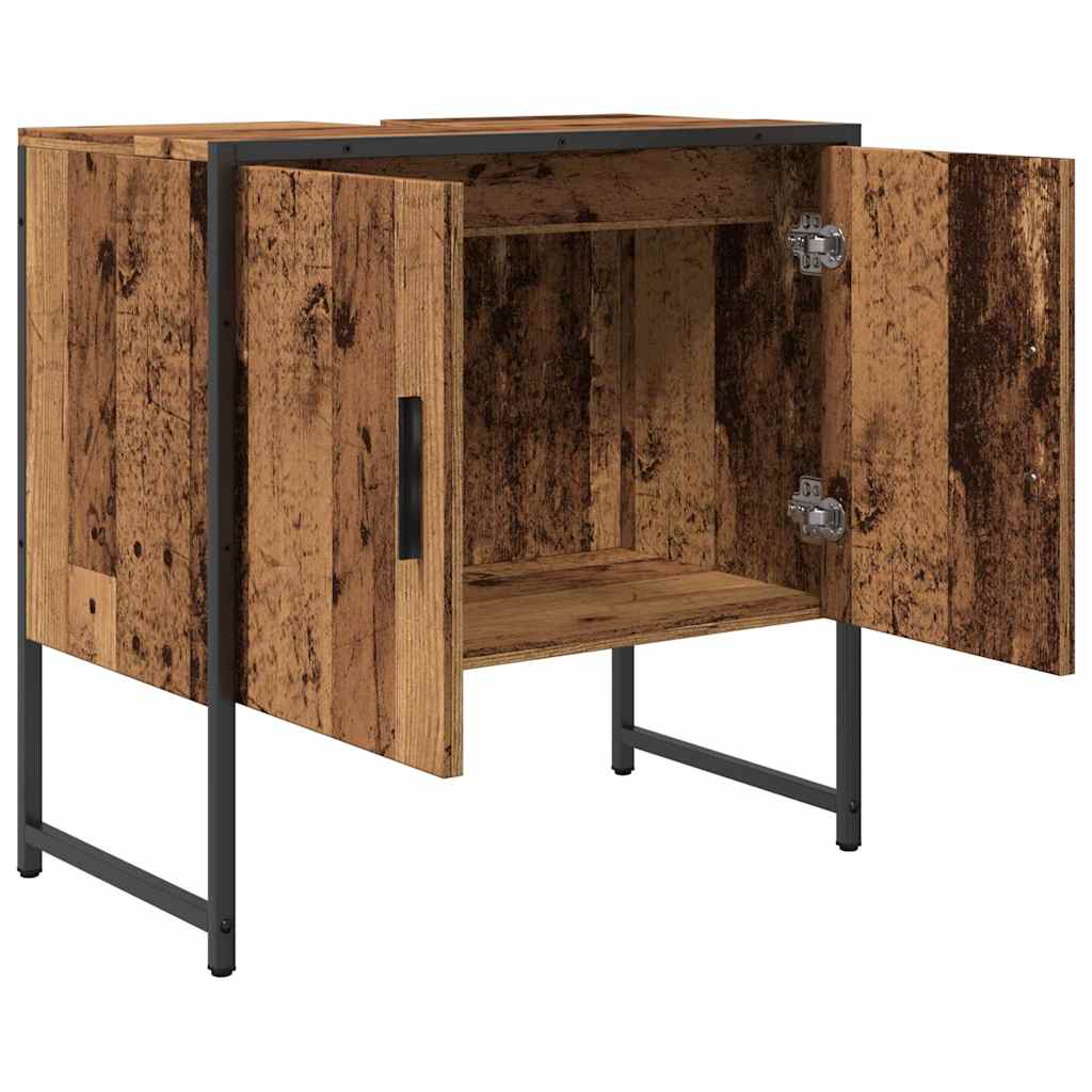 Mobile Lavabo Bagno Legno Antico 60x33x60 cm Legno Multistrato | homemem39