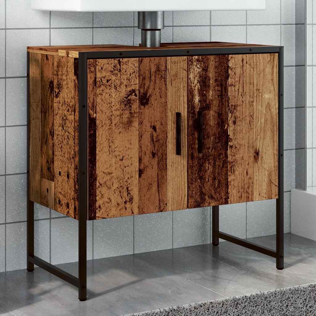 Mobile Lavabo Bagno Legno Antico 60x33x60 cm Legno Multistrato | homemem39