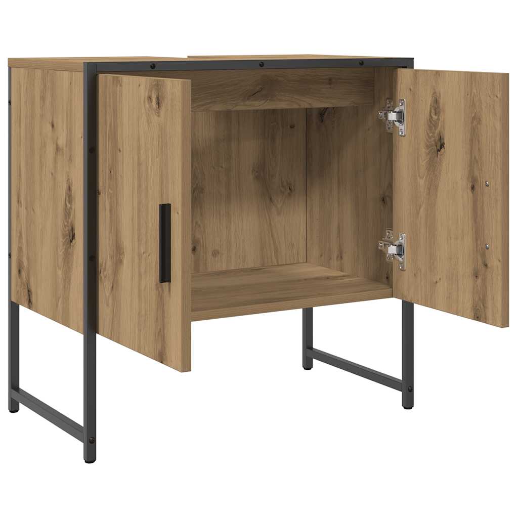 Mobile Lavabo Bagno Rovere Artigianale Legno Multistrato | homemem39
