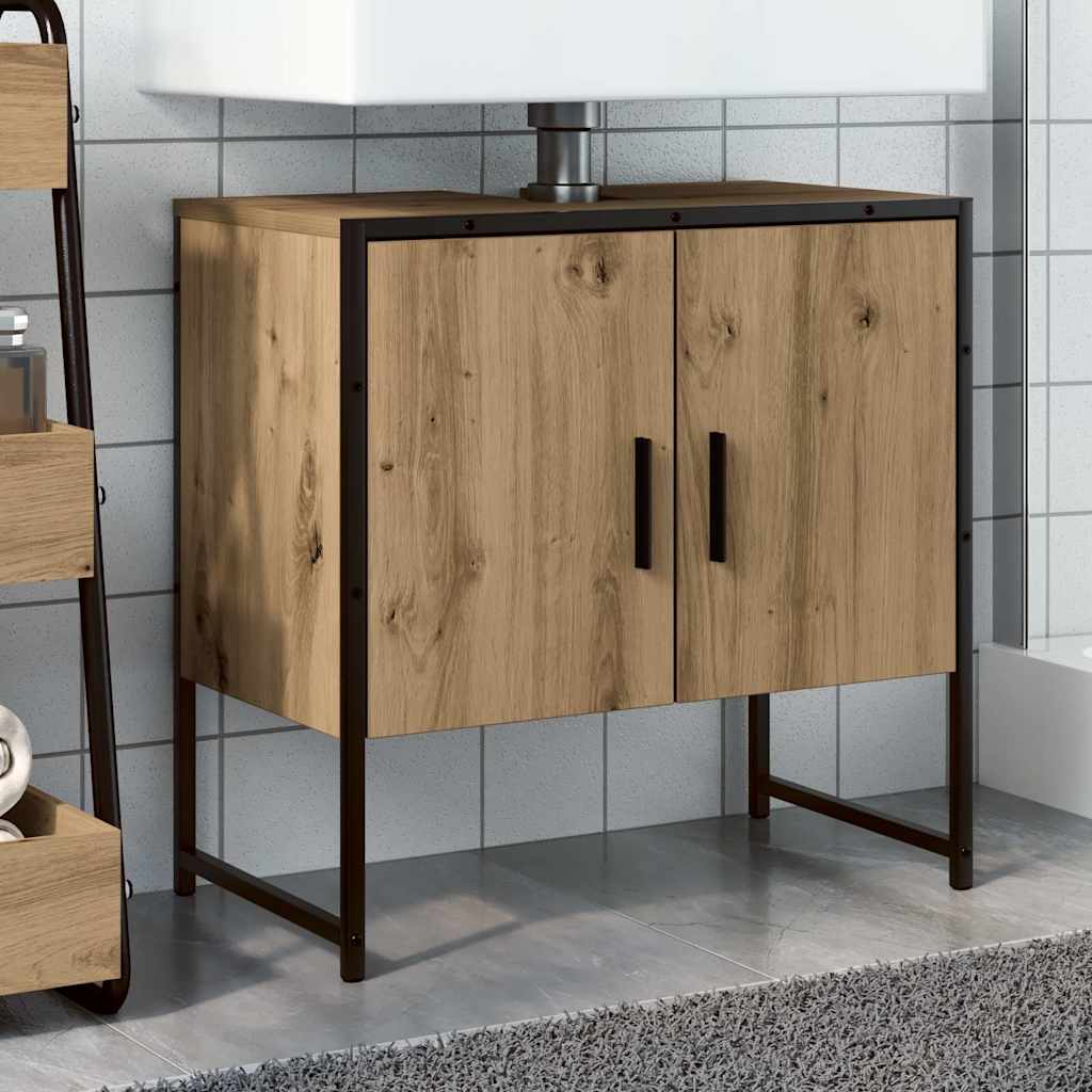 Mobile Lavabo Bagno Rovere Artigianale Legno Multistrato | homemem39