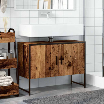 Mobile da Bagno Legno Antico 80x33x60 cm in Truciolato | homemem39