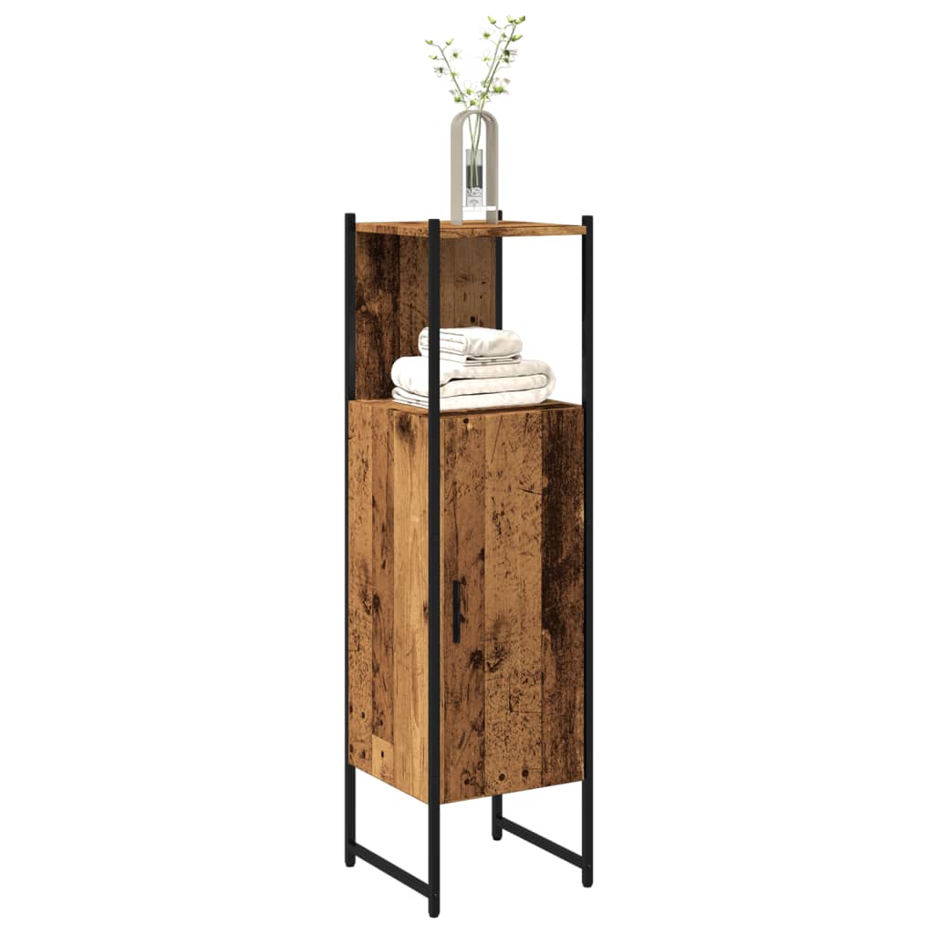 Armadietto Bagno Legno Antico 33x33x120,5 cm Legno Multistrato | homemem39