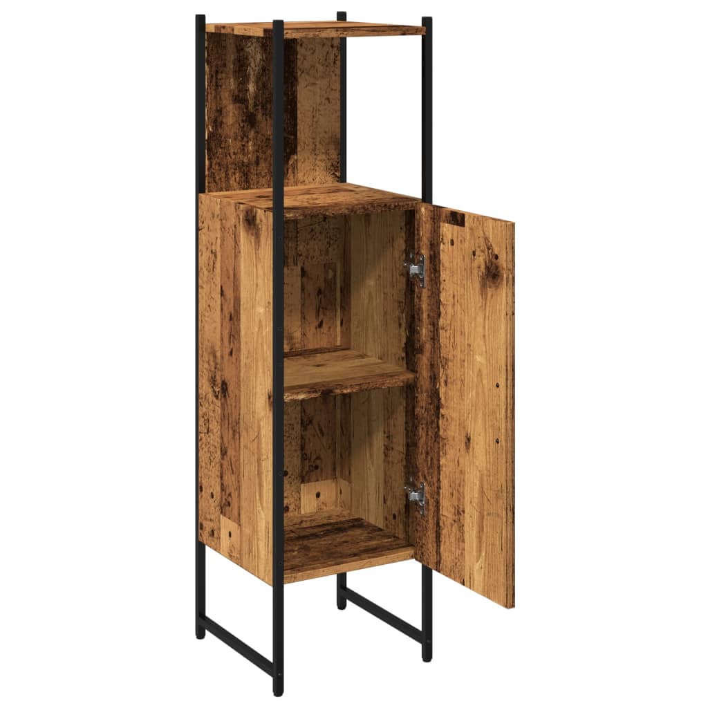 Armadietto Bagno Legno Antico 33x33x120,5 cm Legno Multistrato | homemem39