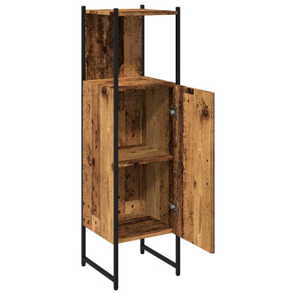 Armadietto Bagno Legno Antico 33x33x120,5 cm Legno Multistrato | homemem39