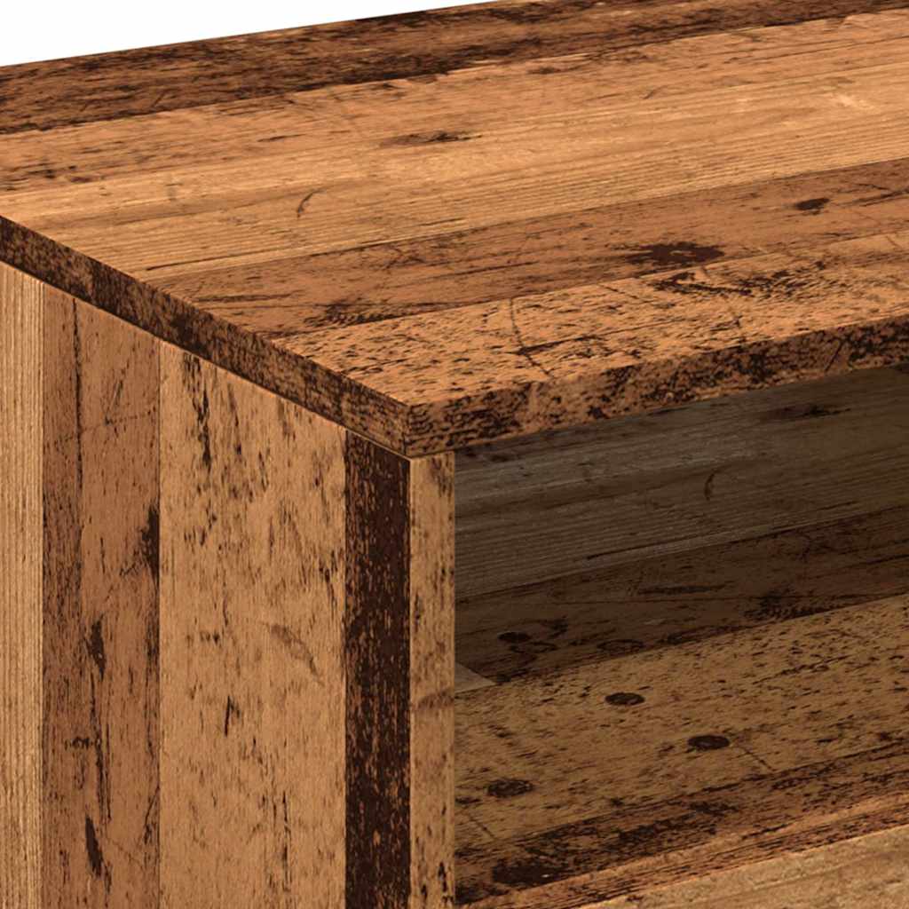 Tavolino da Salotto con Luci LED Legno Antico 90x49x40 cm | homemem39