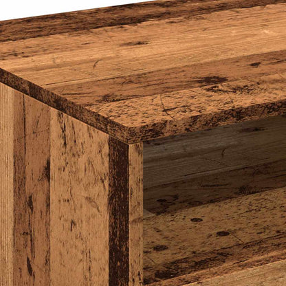 Tavolino da Salotto con Luci LED Legno Antico 90x49x40 cm | homemem39