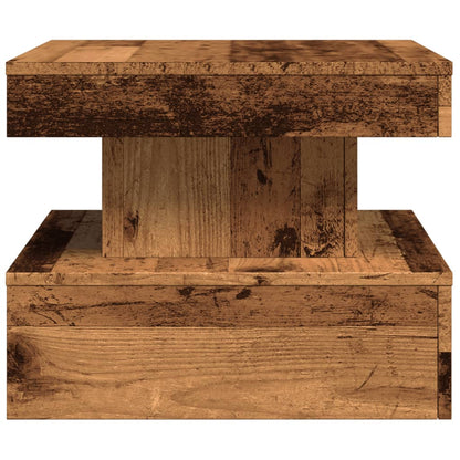 Tavolino da Salotto con Luci LED Legno Antico 50x50x40 cm | homemem39
