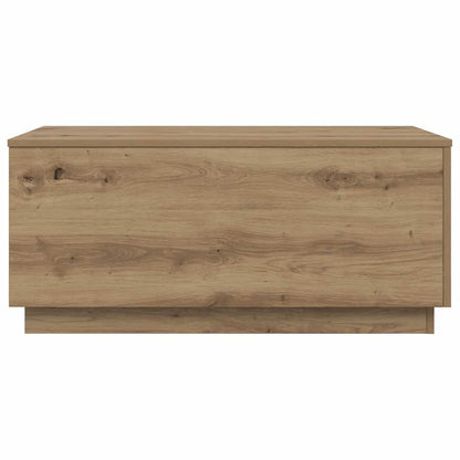 Tavolino da Salotto con Luci LED Rovere Artigianale 90x50x40 cm | homemem39