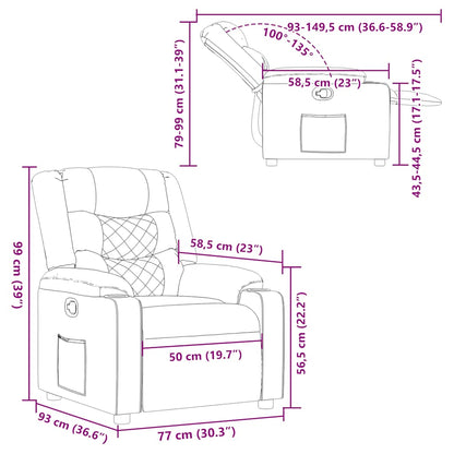 Poltrona Reclinabile in Tessuto Rosso Vino - homemem39