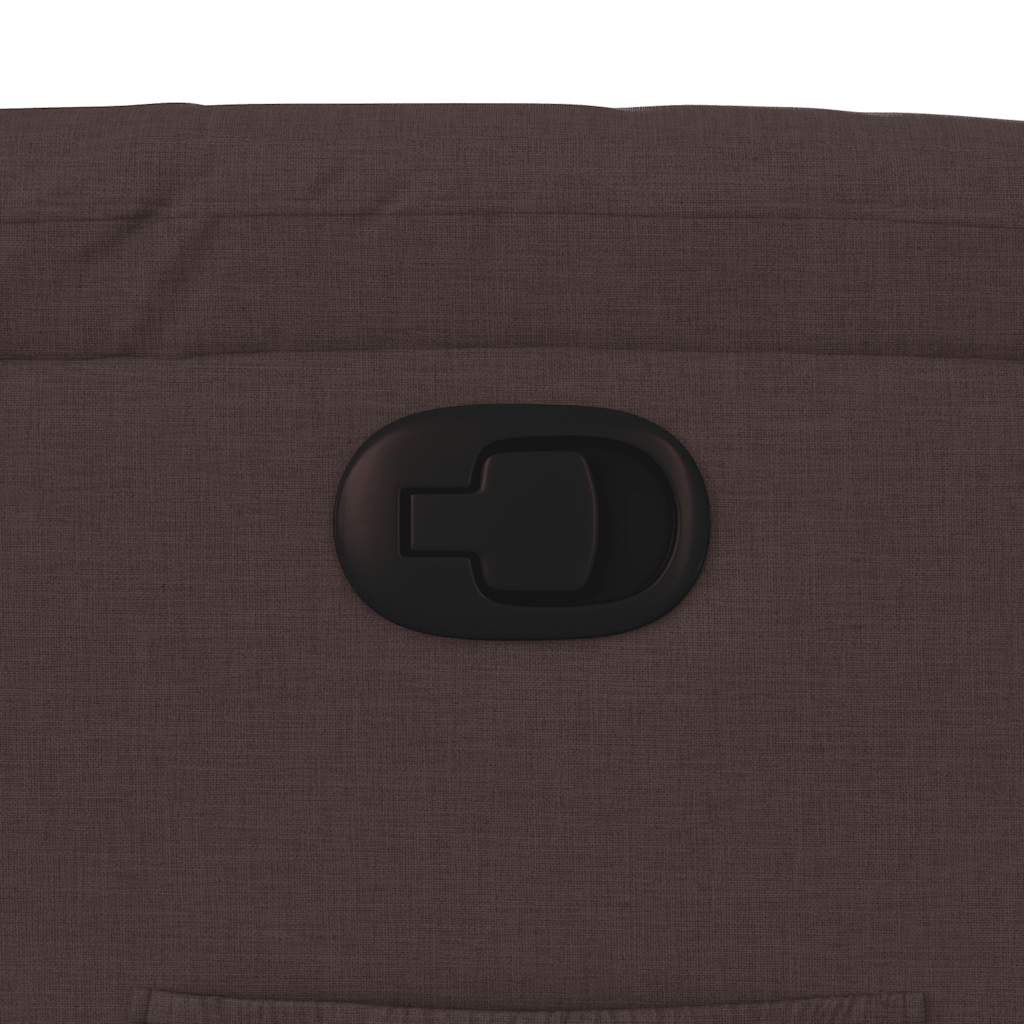 Poltrona Reclinabile Marrone Scuro in Tessuto - homemem39