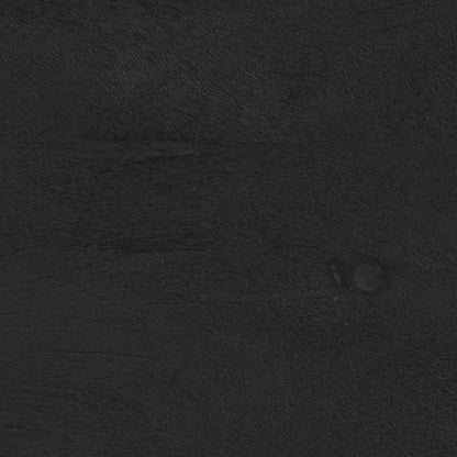 Comodino Nero 40x33x46 cm in Legno Massello di Mango - homemem39