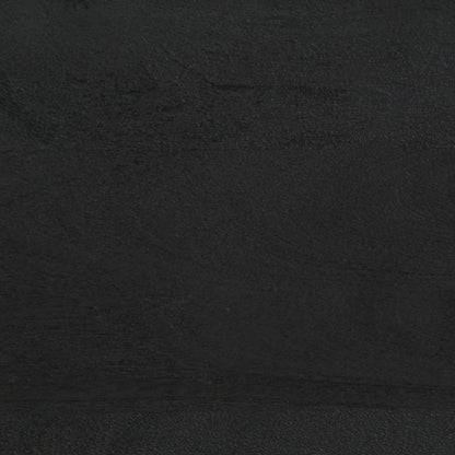 Comodino Nero 40x33x46 cm in Legno Massello di Mango