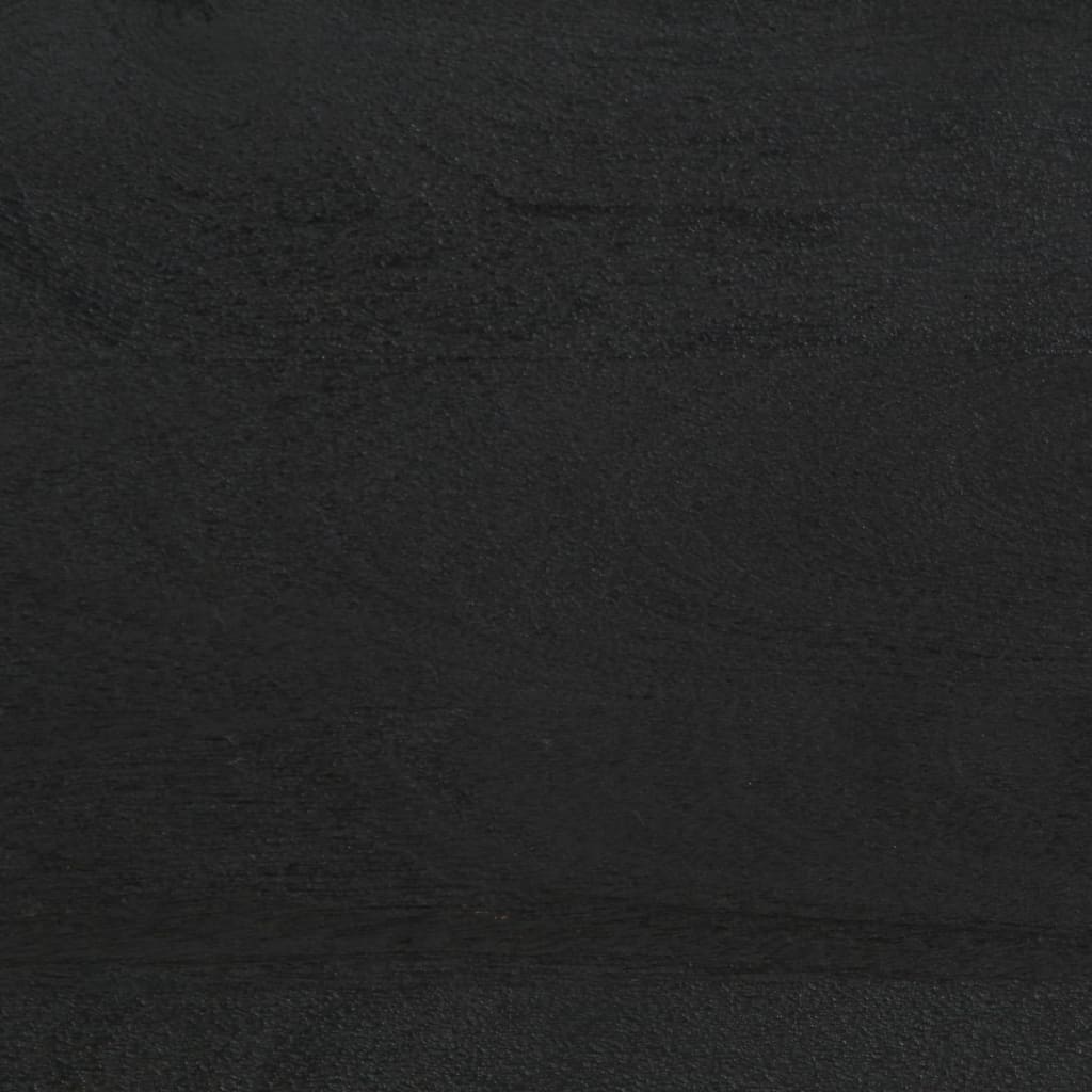 Comodino Nero 40x33x46 cm in Legno Massello di Mango - homemem39