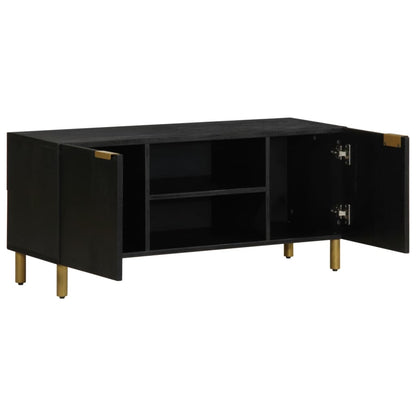 Mobile Porta TV Nero 105x33x46 cm in Legno Multistrato - homemem39