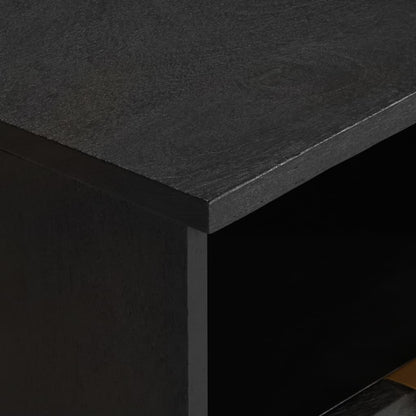 Comodino Nero 40x33x46 cm in Legno Multistrato