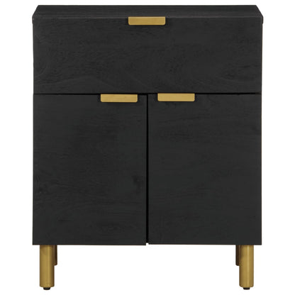 Comodino Nero 50x33x60 cm in Legno Multistrato - homemem39