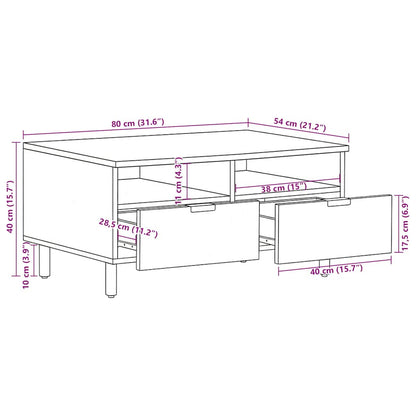 Tavolino da Salotto Nero 80x54x40 cm in Legno Multistrato | homemem39