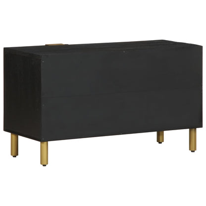 Mobile Porta TV Nero 80x33x46 cm in Legno Multistrato - homemem39