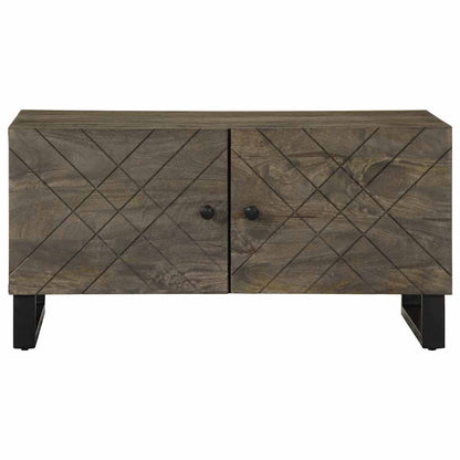 Tavolino da Salotto Nero 80x50x40 cm in Legno Massello di Mango | homemem39