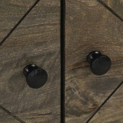 Tavolino da Salotto Nero 80x50x40 cm in Legno Massello di Mango | homemem39