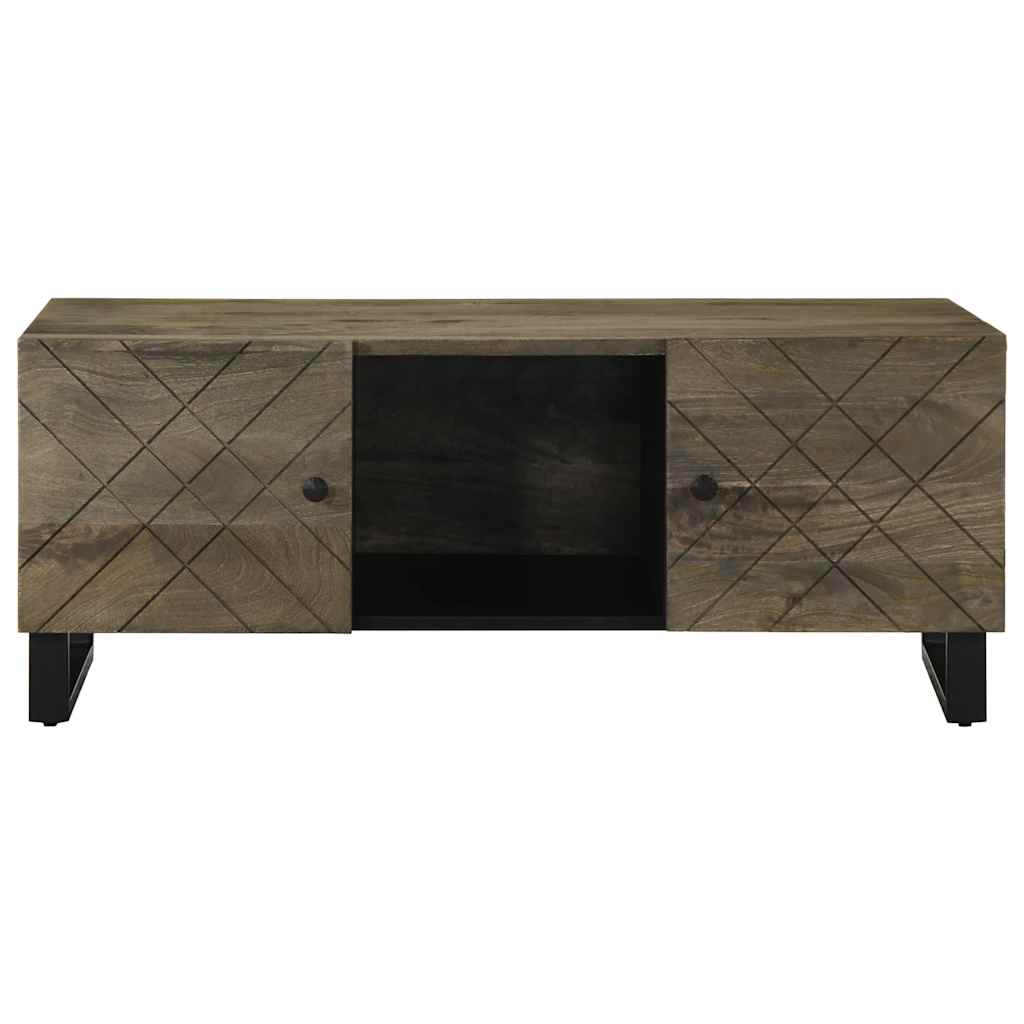 Tavolino da Salotto Nero 100x54x40cm in Legno Massello di Mango | homemem39
