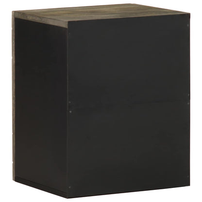 Mobile da Bagno a Parete Nero 38x33x48 cm Legno Massello Mango | homemem39
