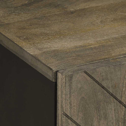 Mobile da Bagno a Parete Nero 38x33x48 cm Legno Massello Mango | homemem39