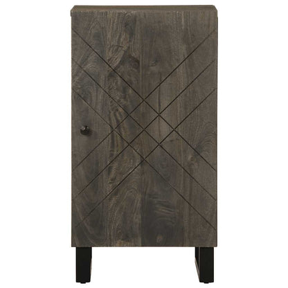 Credenza Nera 40x33x75 cm in Legno Massello di Mango - homemem39