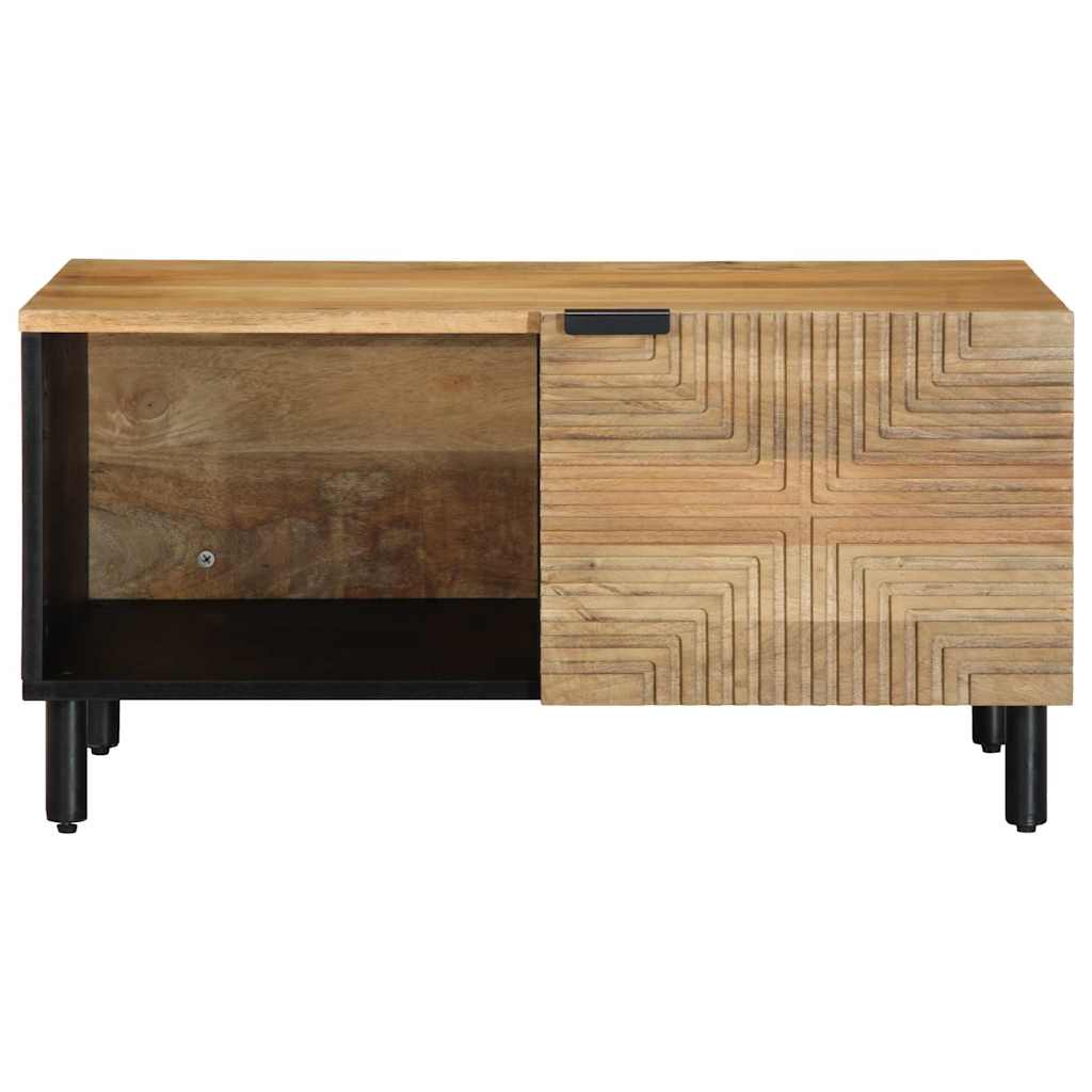 Tavolino da Salotto Marrone 80x50x40 cm Legno Massello di Mango | homemem39