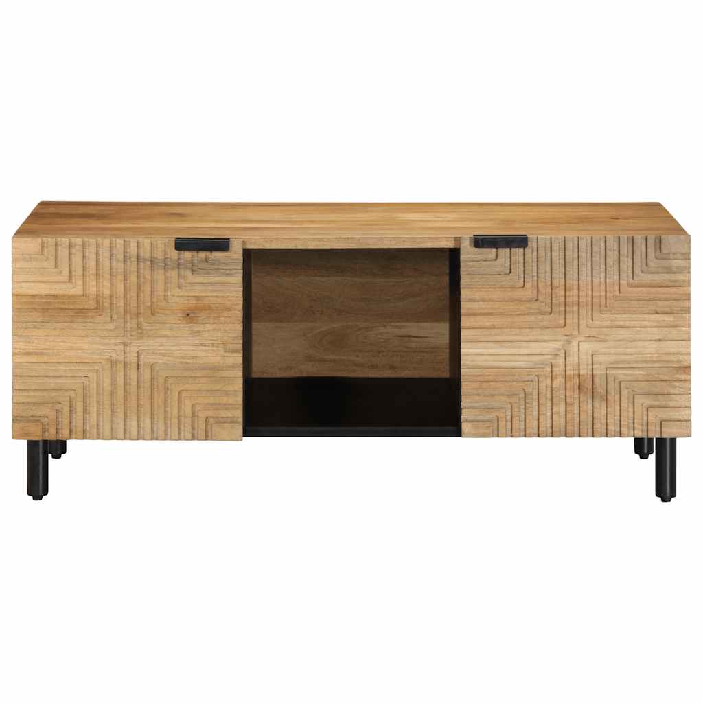 Tavolino da Salotto Marrone 100x54x40cm Legno Massello di Mango | homemem39