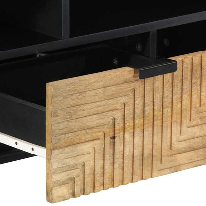 Mobile Porta TV Marrone 100x33x46 cm in Legno Massello di Mango - homemem39