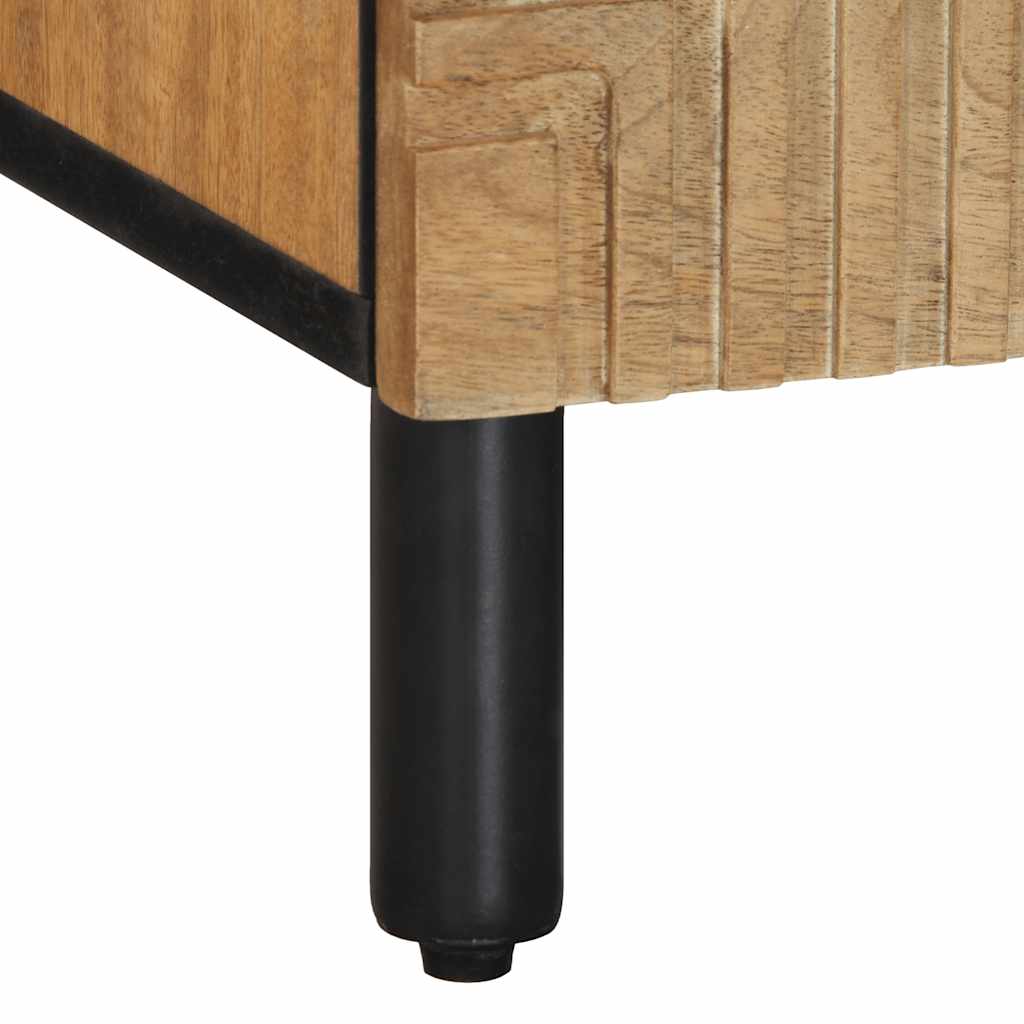Mobile Porta TV Marrone 100x33x46 cm in Legno Massello di Mango - homemem39