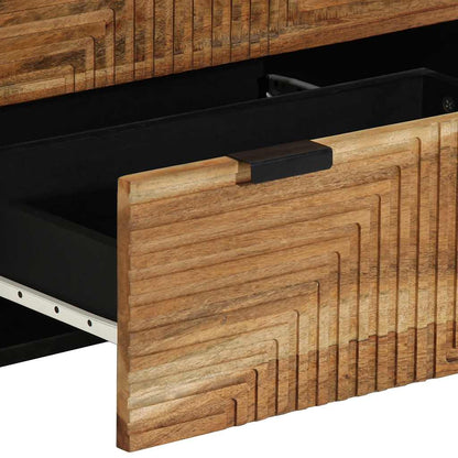 Credenza 60x33x75 cm in Legno Massello di Acacia