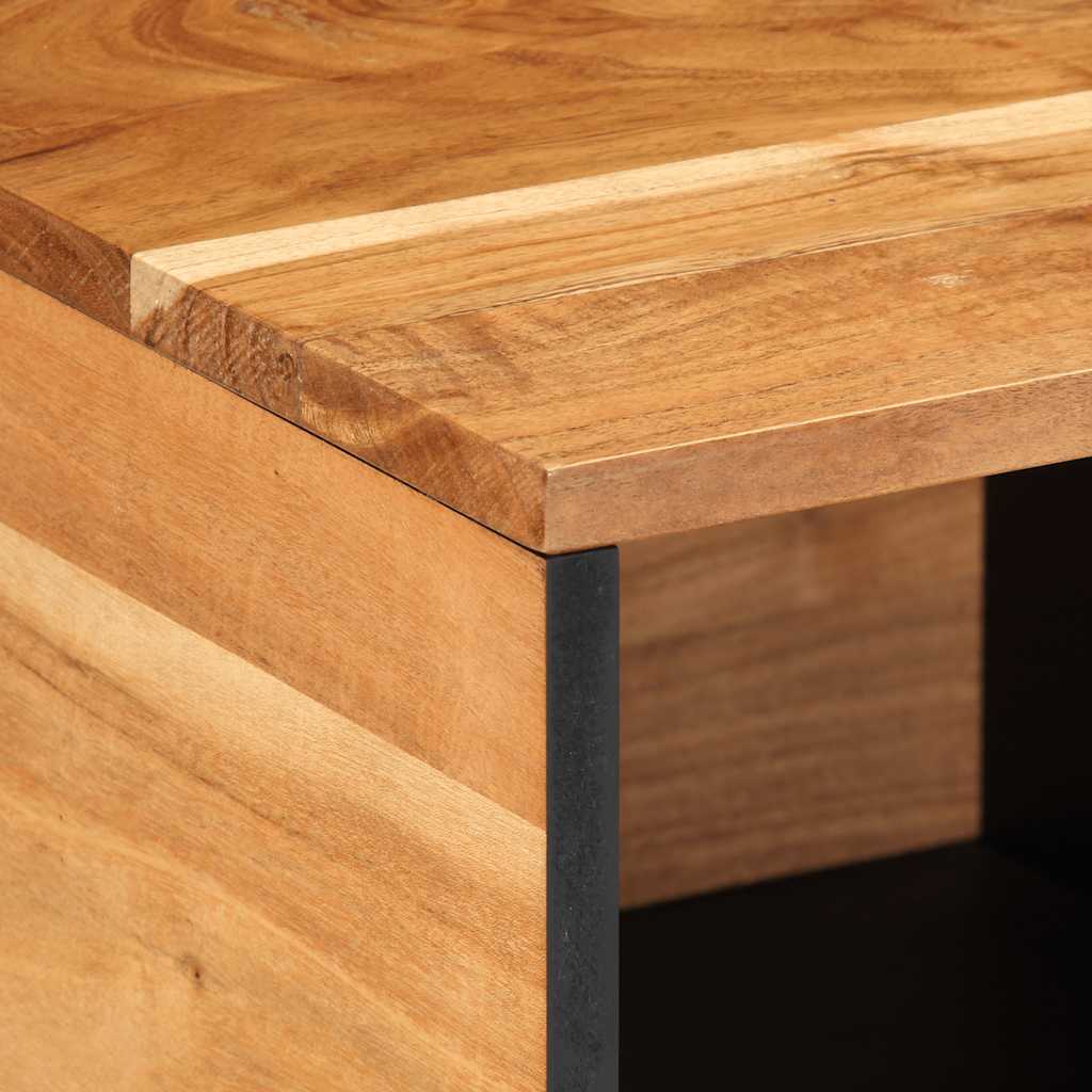 Tavolino da Salotto 80x50x40 cm Legno Massello di Acacia | homemem39