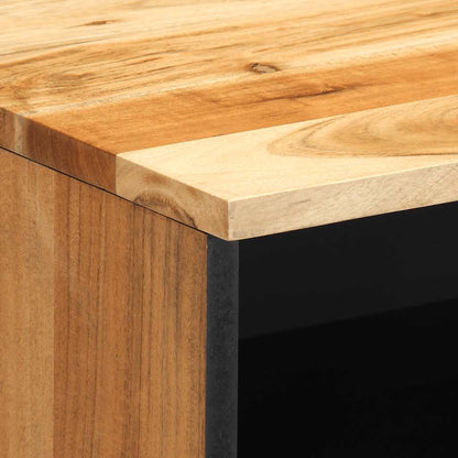 Comodino 40x33x46 cm in Legno Massello di Acacia - homemem39