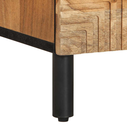 Comodino 40x33x46 cm in Legno Massello di Acacia - homemem39