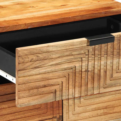 Armadio da Notte con cassetto Marrone legno massello di acacia