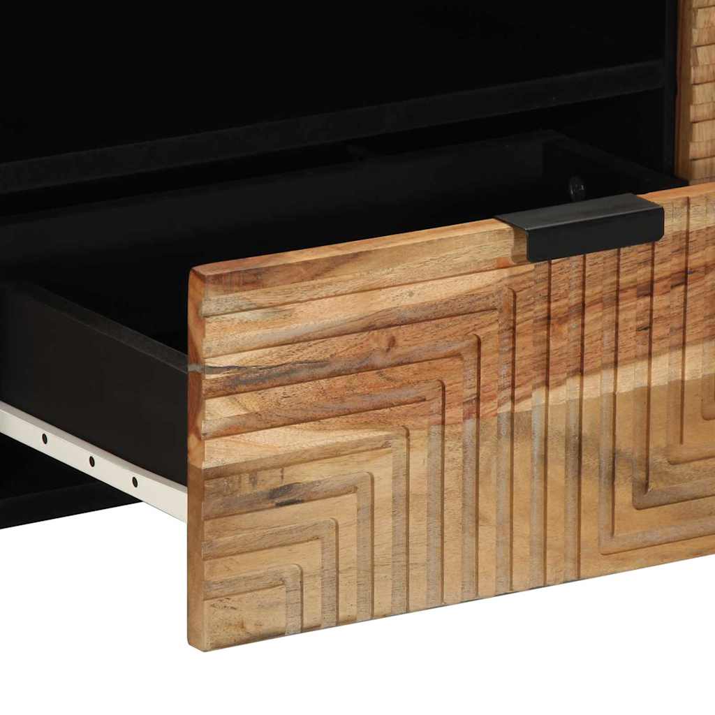 Mobile TV Marrone 105 x 33.5 x 46 cm Legno massello di acacia